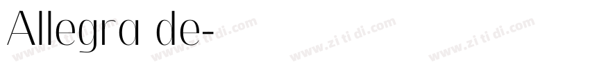 Allegra de字体转换